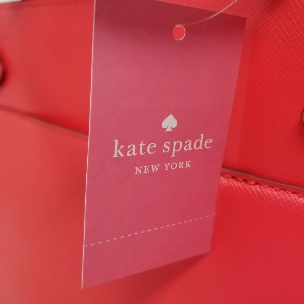 Kate Spade NEW Red Medium Satchel Handbag Zipper Closer‎ Comfortable Women's Bag
